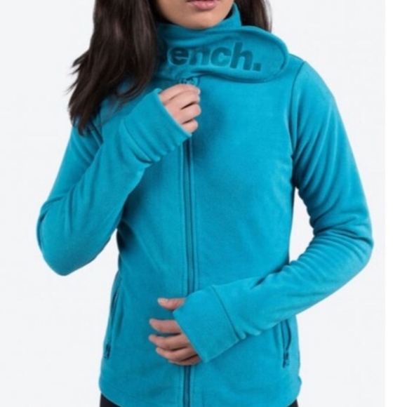 ❄ Bench. Blue Zippered Sweater Coat - Picture 2 of 13